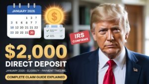 IRS Confirms $2,000 January 2026 Direct Deposit: Eligibility Rules, Payment Timeline, and Complete Claim Guide