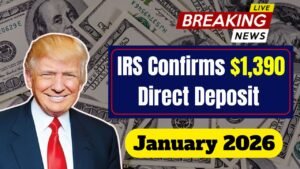 IRS Confirms $1,390 Direct Deposit Relief Payment for January 2026: Key Details for Eligible Americans
