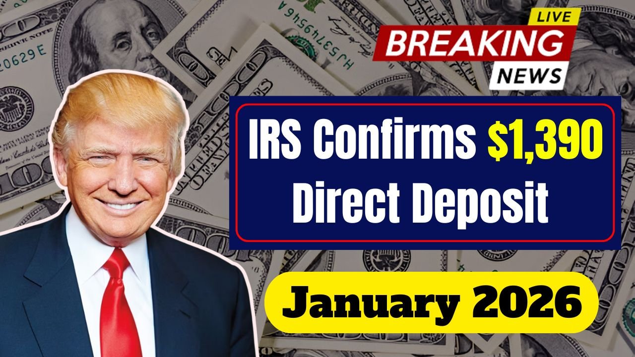 IRS Confirms $1,390 Direct Deposit Relief Payment for January 2026: Key Details for Eligible Americans