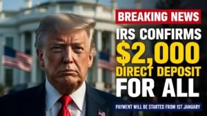 IRS Confirms $2,000 Direct Deposit for All — Payment will be started from 1st January